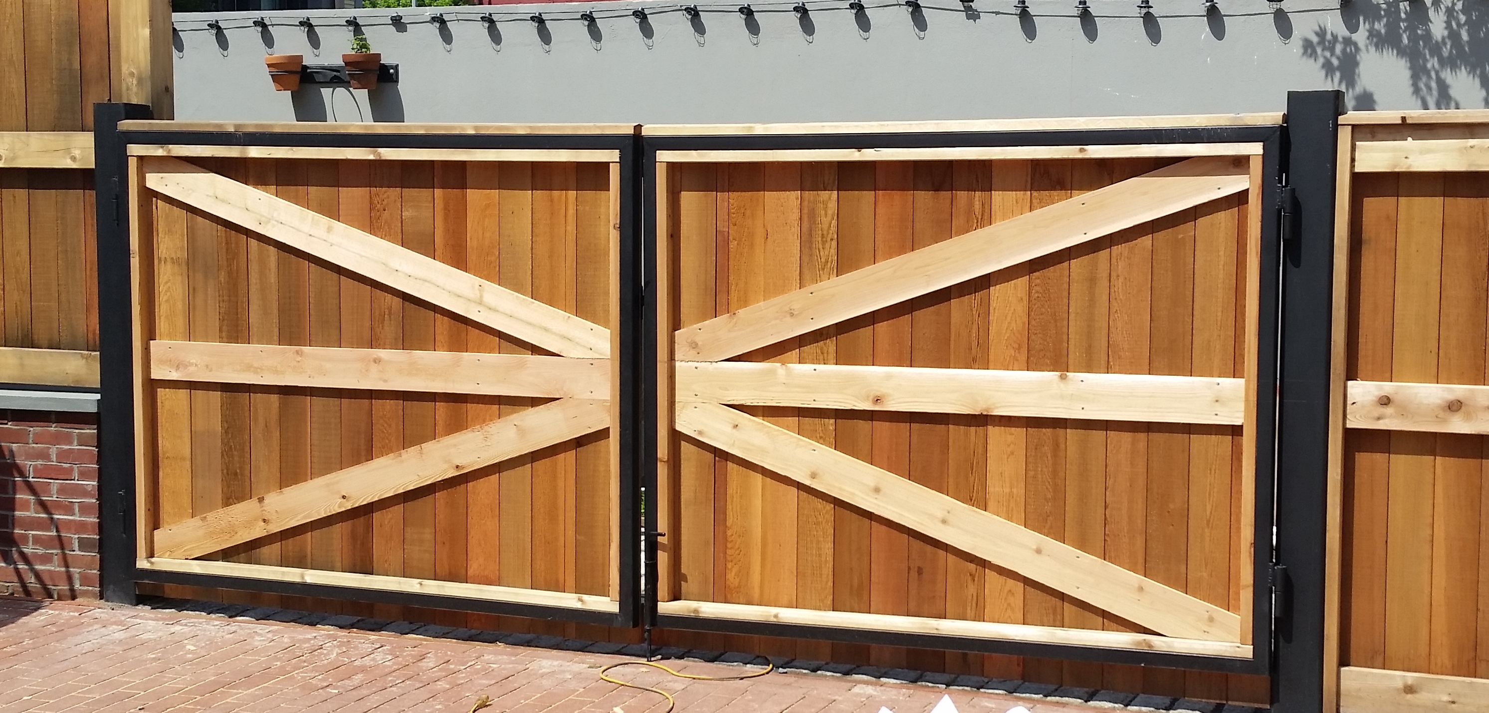 Steel and Wood Double Gate