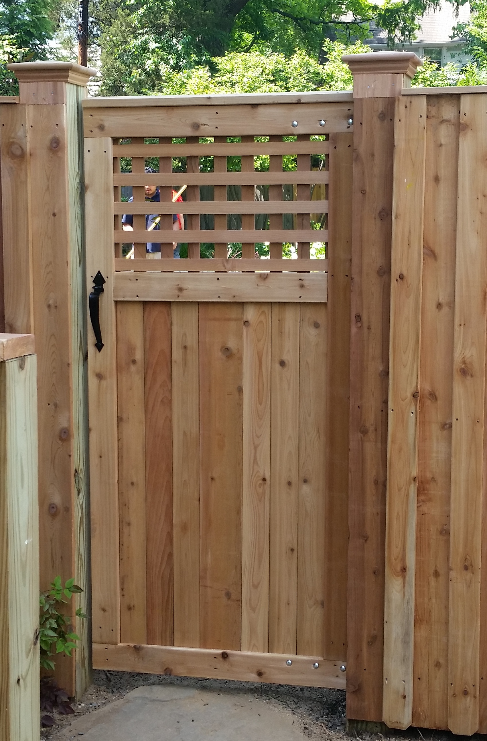 A Custom Gate with A Square Lattice "Peek a Boo" Section 