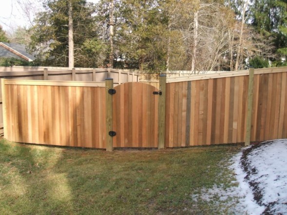 Following the Grade - Cedar Wooden Privacy Fence