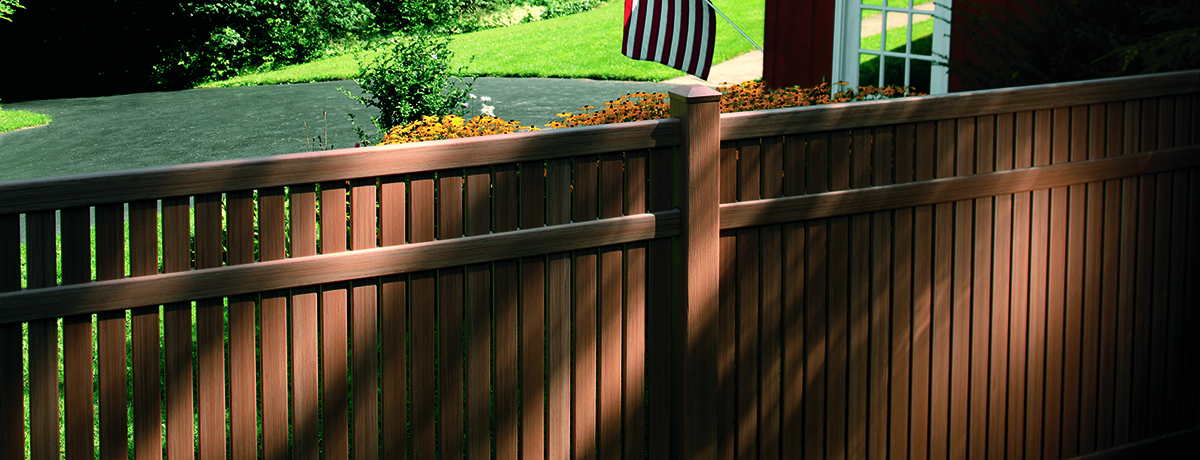 Vinyl Flat Board Fence with Spacing