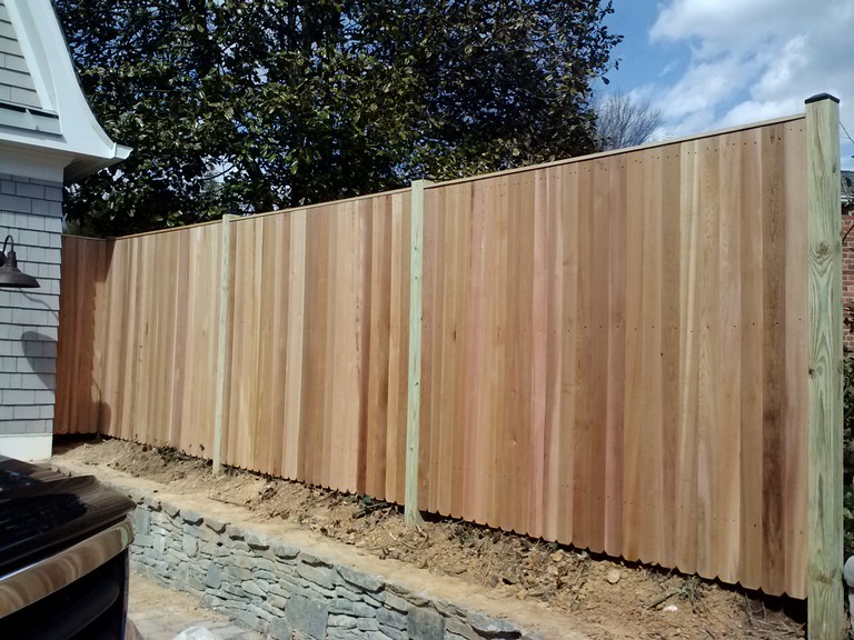 Flat Board Fence in Clear Western Red Cedar